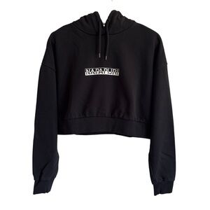 NAPAPIJRI Box Cropped Sweatshirt In Black, Size S